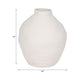 Decorative Flower Vase | Woven Textured Design | 12" White Ceramic