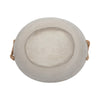 Decorative Oval Bowl | Rope Woven Handles | Coastal Style Gray Cement 16"