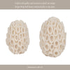 Coral Decorative Tabletop Accent | 6" Ivory Textured Polyresin Design