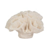 Decorative Flower Petal Coral Accent Sculpture | 6’’ Ivory Ruffled Resin SBH-19616-01