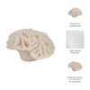 Decorative Flower Petal Coral Accent Sculpture | 6" Ivory Ruffled Resin