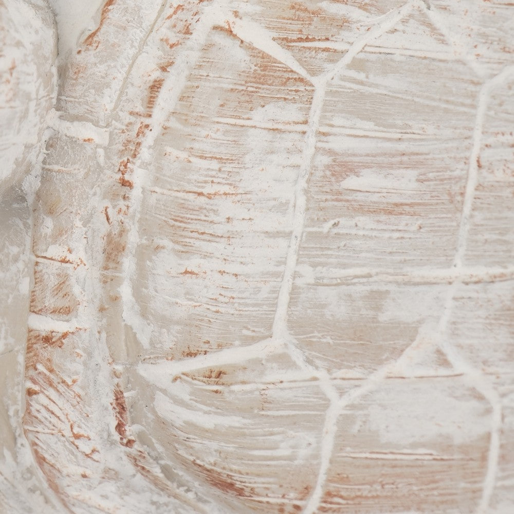 Stacked Turtle Home Decor Figurine | 16" | Distressed White Resin
