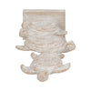 Stacked Turtle Home Decor Figurine | 16" | Distressed White Resin