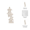 Stacked Turtle Home Decor Figurine | 16" | Distressed White Resin