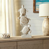 Stacked Turtle Home Decor Figurine | 16" | Distressed White Resin