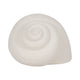 Decorative Bonnet 6" Seashell Figurine | Textured White Ceramic