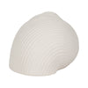 Decorative Bonnet 6" Seashell Figurine | Textured White Ceramic