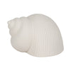 Decorative Bonnet 6" Seashell Figurine | Textured White Ceramic