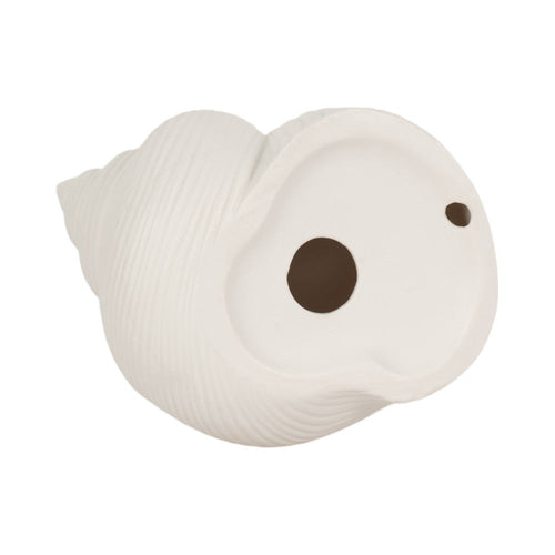 Decorative Bonnet 6" Seashell Figurine | Textured White Ceramic