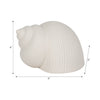 Decorative Bonnet 6" Seashell Figurine | Textured White Ceramic