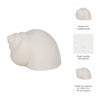 Decorative Bonnet 6" Seashell Figurine | Textured White Ceramic