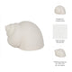 Decorative Bonnet 6" Seashell Figurine | Textured White Ceramic