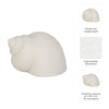 Decorative Bonnet 6’’ Seashell Figurine | Textured White Ceramic SBH-19738-02