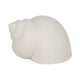 Decorative Bonnet 6" Seashell Figurine | Textured White Ceramic