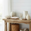 Decorative Accent Bowl | Textured Pearl Shell Design | Ivory White