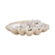 Decorative Accent Bowl | Textured Pearl Shell Design | Ivory White