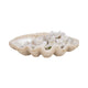 Decorative Accent Bowl | Textured Pearl Shell Design | Ivory White SBH-19741-01