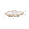 Decorative Accent Bowl | Textured Pearl Shell Design | Ivory White