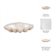 Decorative Accent Bowl | Textured Pearl Shell Design | Ivory White
