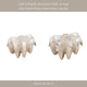 Pearlized Clam Shell Bowl | Wavy Textured Ivory & White Polyresin | 16"