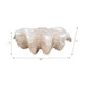 Pearlized Clam Shell Bowl | Wavy Textured Ivory & White Polyresin | 16"