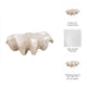 Pearlized Clam Shell Bowl | Wavy Textured Ivory & White Polyresin | 16"