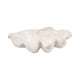 Pearlized Clam Shell Decorative Bowl | 25" | Ivory Texture Polyresin