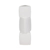 Decorative Geometric Vase | 3 Stacked Triangles | Rough Ivory Ceramic 17"