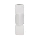Decorative Geometric Vase | 3 Stacked Triangles | Rough Ivory Ceramic 17"