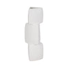 Decorative Geometric Vase | 3 Stacked Triangles | Rough Ivory Ceramic 17"