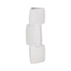 Decorative Geometric Vase | 3 Stacked Triangles | Rough Ivory Ceramic 17"