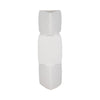 Decorative Geometric Vase | 3 Stacked Triangles | Rough Ivory Ceramic 17"