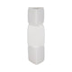 Decorative Geometric Vase | 3 Stacked Triangles | Rough Ivory Ceramic 17"