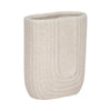 Decorative Floral Vase | Upside Down Arch Design | 8" Speckled Sand Ivory