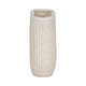 Decorative Floral Vase | Upside Down Arch Design | 8" Speckled Sand Ivory