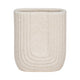 Decorative Floral Vase | Upside Down Arch Design | 8" Speckled Sand Ivory