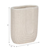 Decorative Floral Vase | Upside Down Arch Design | 8" Speckled Sand Ivory