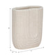 Decorative Floral Vase | Upside Down Arch Design | 8" Speckled Sand Ivory