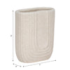 Decorative Floral Vase | Upside Down Arch Design | 8" Speckled Sand Ivory