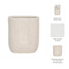 Decorative Floral Vase | Upside Down Arch Design | 8" Speckled Sand Ivory