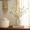 Decorative Floral Vase | Upside Down Arch Design | 8" Speckled Sand Ivory