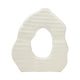 Open Cut Out Decorative Flower Vase | 14" | Ribbed Ivory Ceramic