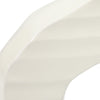 Decorative Vase | Open Ring Cut Out | Ribbed Ivory Ceramic | 12"