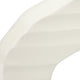 Decorative Vase | Open Ring Cut Out | Ribbed Ivory Ceramic | 12"
