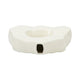 Decorative Vase | Open Ring Cut Out | Ribbed Ivory Ceramic | 12"