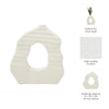 Decorative Vase | Open Ring Cut Out | Ribbed Ivory Ceramic | 12"