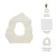 Decorative Vase | Open Ring Cut Out | Ribbed Ivory Ceramic | 12"