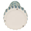 Decorative Vase | 9" Tall Coastal Ribbed Design | Glazed Blue & White