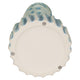Decorative Vase | 9" Tall Coastal Ribbed Design | Glazed Blue & White