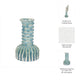Decorative Vase | 9’’ Tall Coastal Ribbed Design | Glazed Blue & White SBH-20018-02